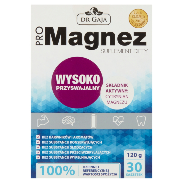 Dr Gaja ProMagnez, Cytrynian magnezu 375 mg, Proszek do rozpuszczania