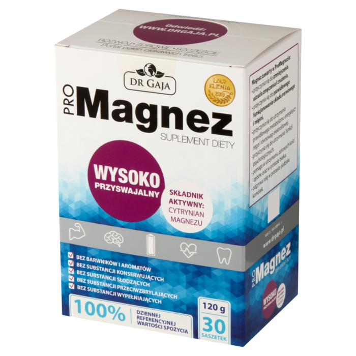 Dr Gaja ProMagnez, Cytrynian magnezu 375 mg, Proszek do rozpuszczania