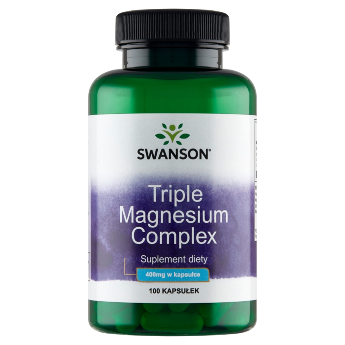 Swanson Triple Magnesium Complex 400 mg Kapsułki, 100 kaps.