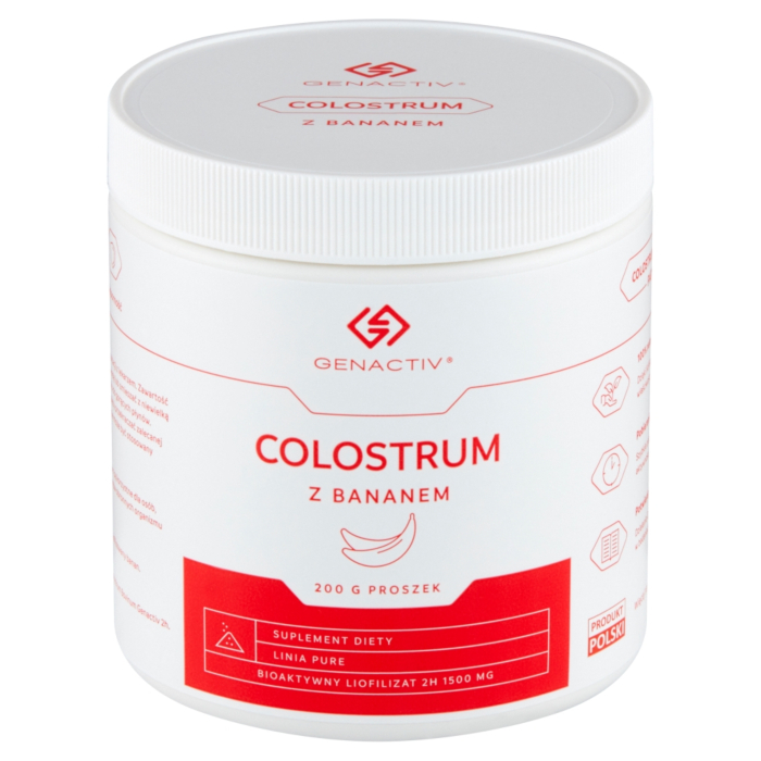 Genactiv Colostrum z Bananem Preparat wzmacniający odporność Proszek