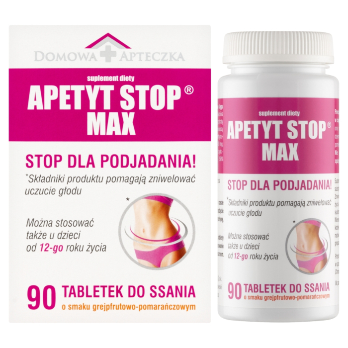 Domowa Apteczka  Apetyt Stop Max Smak Grejpfrutowo-Pomarańczowy, tabl. do ssania 90 szt.