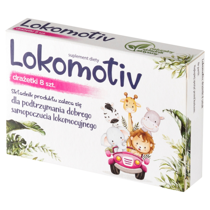 Lokomotiv, Suplement diety na objawy choroby lokomocyjnej, Drażetki, 8 szt.