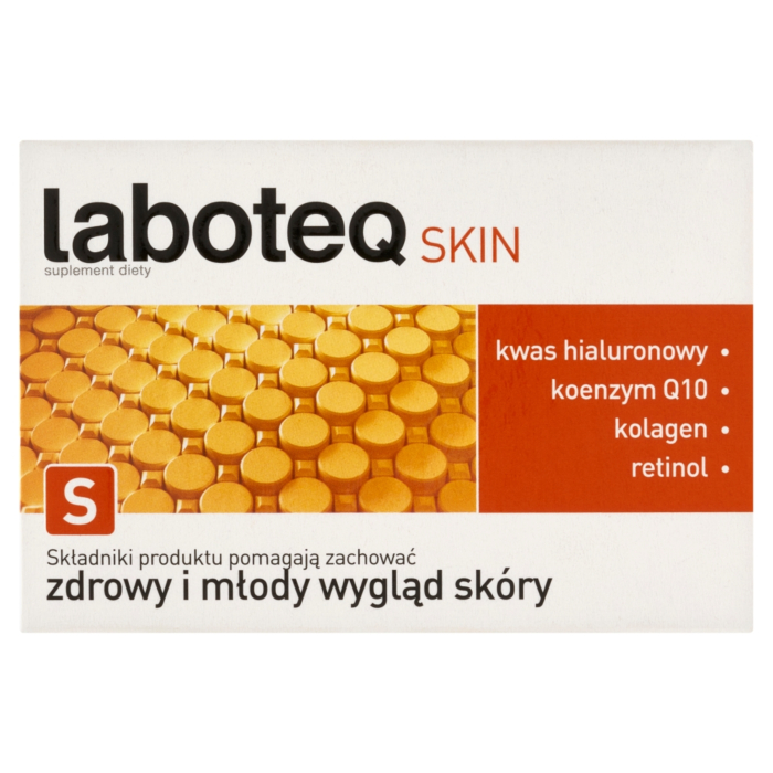Laboteq Skin, Suplement diety z kolagenem, koenzymem Q10, kwasem hialuronowym i retinolem, Tabletki