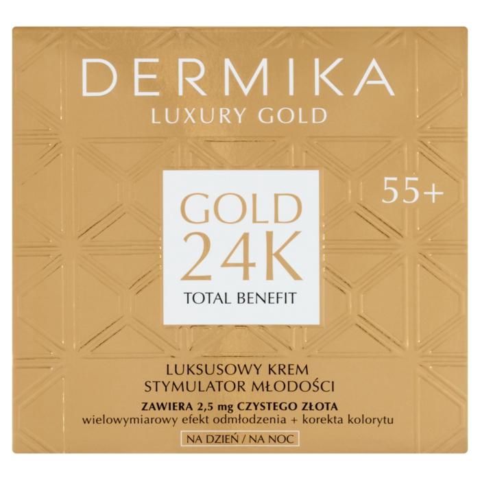Dermika Luxury Gold 24k Luksusowy krem Stymulator Młodości 55+ dzień/noc
