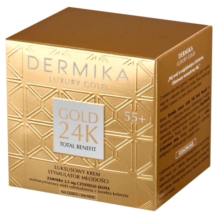 Dermika Luxury Gold 24k Luksusowy krem Stymulator Młodości 55+ dzień/noc