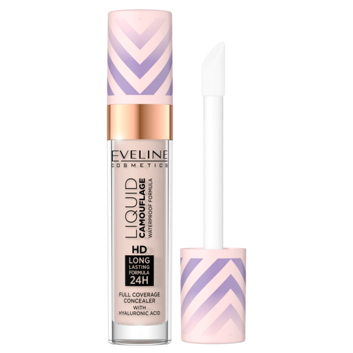 Eveline Liquid Camouflage Korektor z kwasem hialuronowym wodoodporny 02