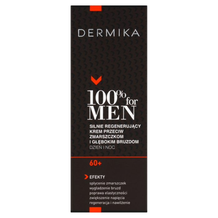Dermika 100% For Men 60+ Silnie regenerujący krem przeciw zmarszczkom i głębokim bruzdom
