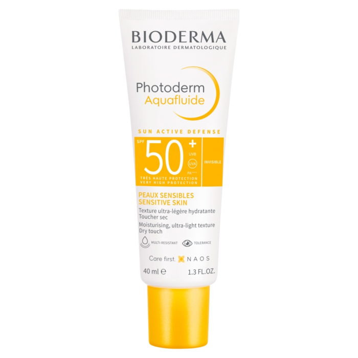 Bioderma Photoderm Aquafluide Ultralekki fluid do skóry normalnej SPF50+, Bezbarwny