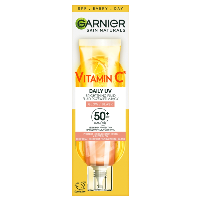 Garnier Skin Naturals Vitamin C UV Daily Fluid do twarzy SPF50+, Sheer Glow