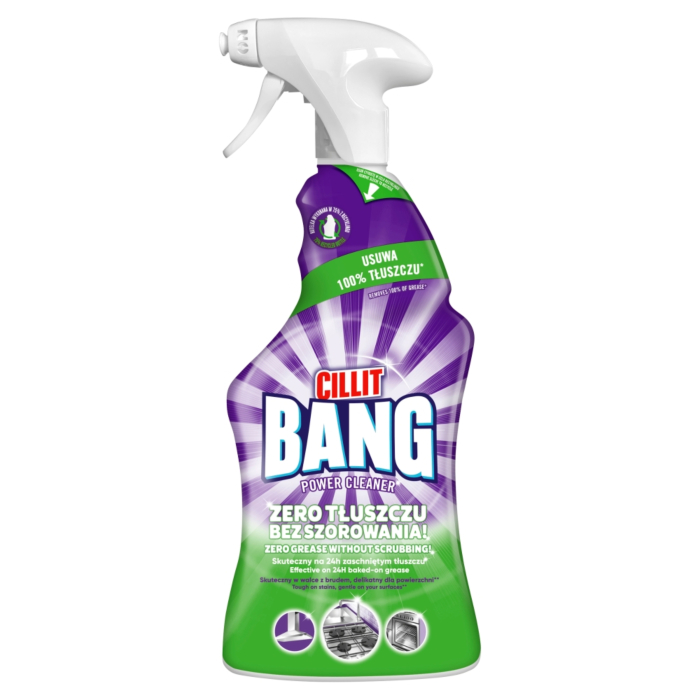 Cillit Bang Power Cleaner Zero  Odtłuszczanie bez szorowania Spray do czyszczenia kuchni 