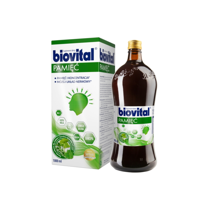 Biovital Pamięć, Suplement diety na pamięć i koncentrację, Płyn 1 l