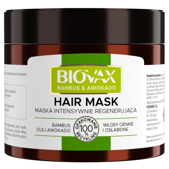 L'biotica Biovax Bambus & Olej Avocado Maska do włosów