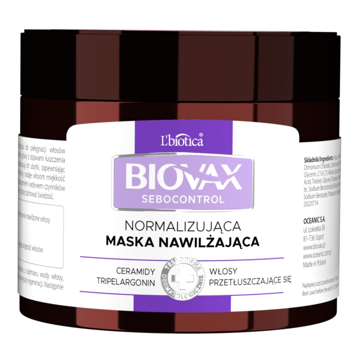 L'biotica Biovax Sebocontrol Normalizująca maska seboregulująca do włosów 