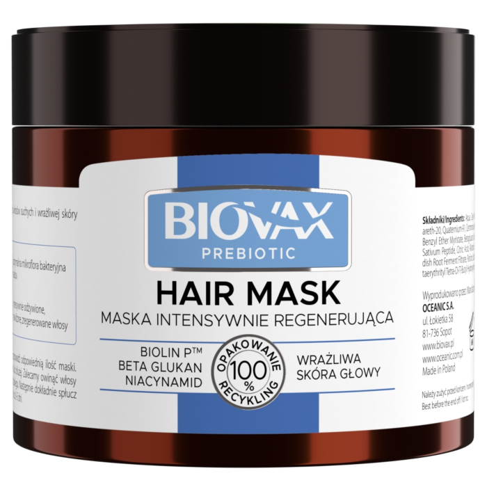 L'biotica Biovax Prebiotic Intensywnie regenerująca maska do włosów  