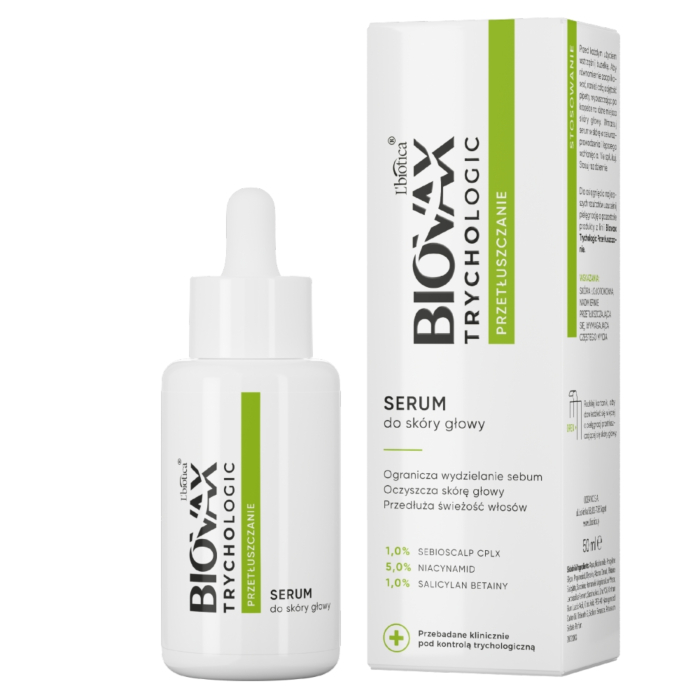L'biotica Biovax Trychologic Przetłuszczanie Serum do skóry głowy 