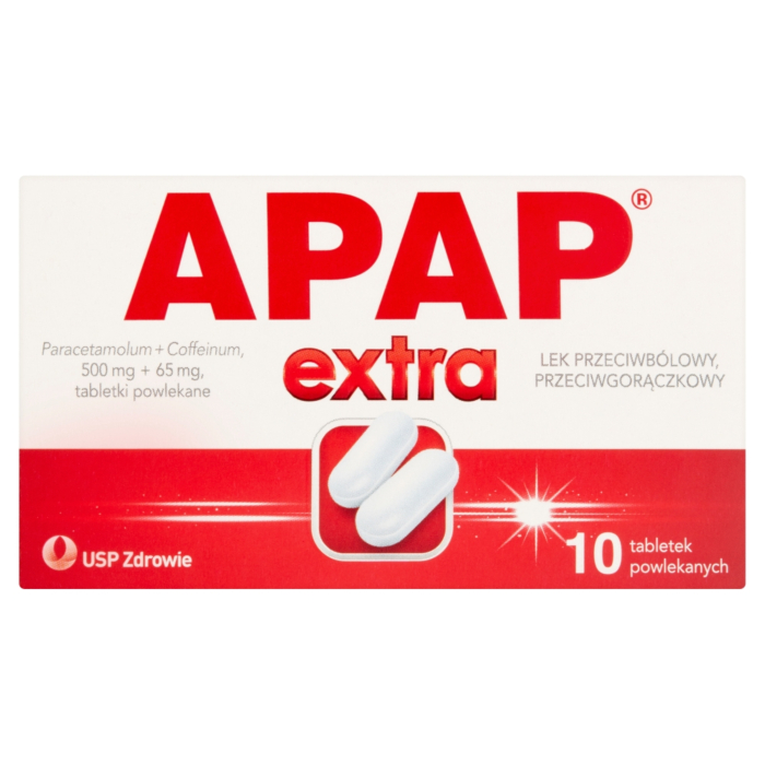 Apap Extra 500 mg + 65 mg 10 Tabletek powlekanych 