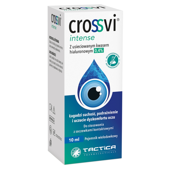 Crossvi Intense, Krople do oczu z usieciowanym kwasem hialuronowym 0,4%