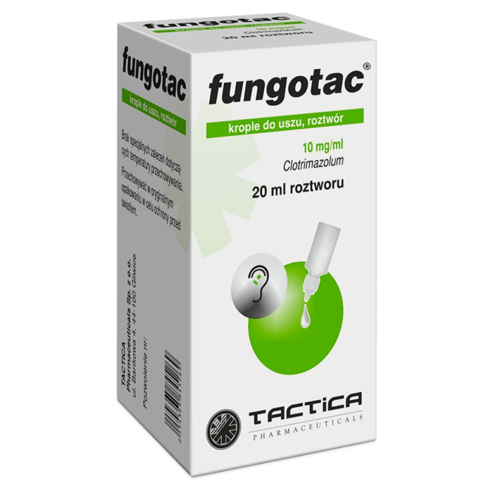 Fungotac 10 mg/ml krople do uszu 