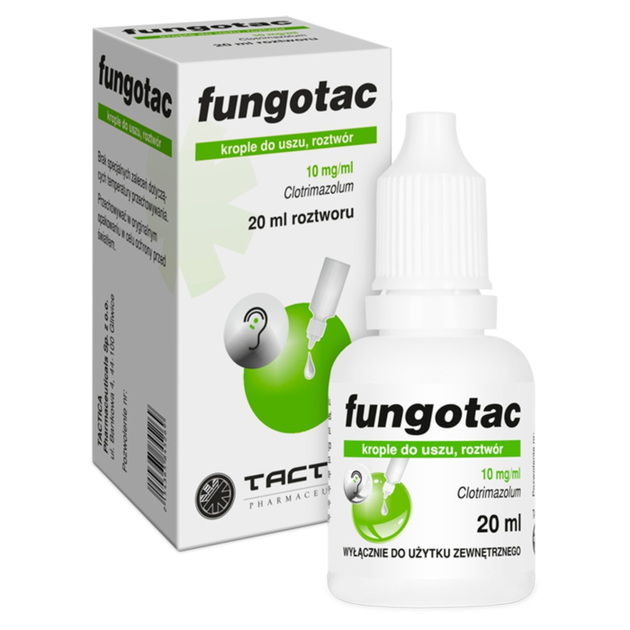 Fungotac 10 mg/ml krople do uszu 