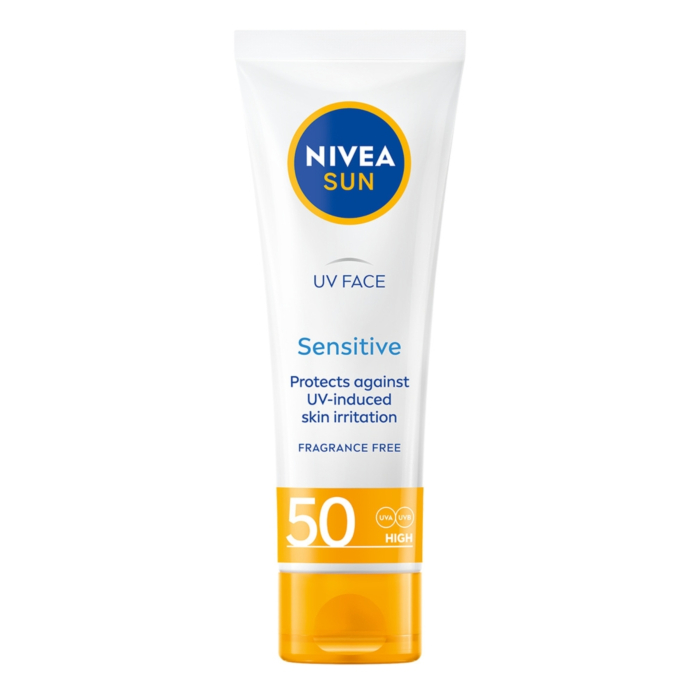 Nivea Sun UV Face Sensitive SPF50 przeciwsłoneczny Krem do twarzy dla skóry wrażliwej 