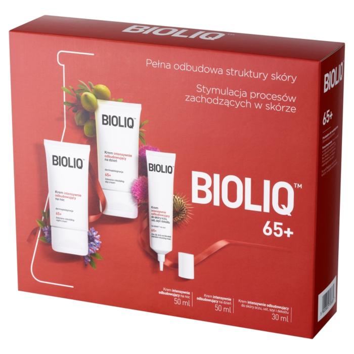 Bioliq Zestaw Kosmetyków 65+ Krem na dzień + Krem na noc + Krem do oczu, ust, szyi i dekoltu