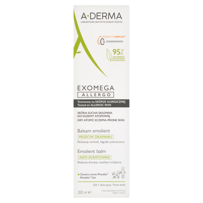 A-Derma Exomega Allergo Balsam emolient, 200 ml