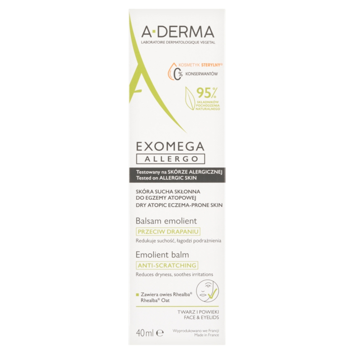 A-Derma Exomega Allergo Balsam emolient, 40 ml