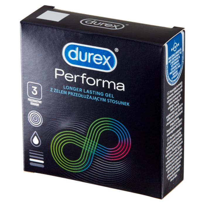 Durex Performa Prezerwatywy pokryte lubrykantem, 3 szt.