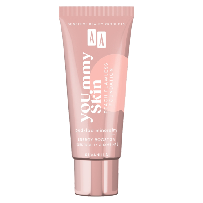 AA YOU.mmy Skin Peach Flawless Podkład mineralny, 01 Vanilla