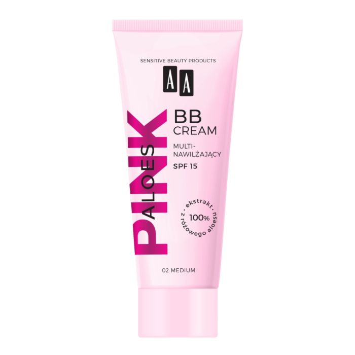 AA Pink Aloes Multinawilżający krem BB, 02 Medium
