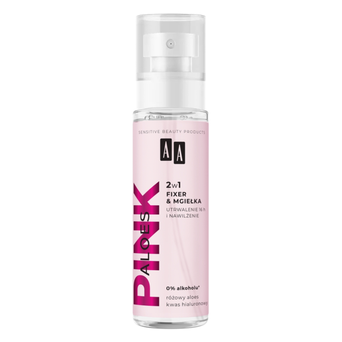 AA Aloes Pink Utrwalająco-nawilżający spray do twarzy 2w1