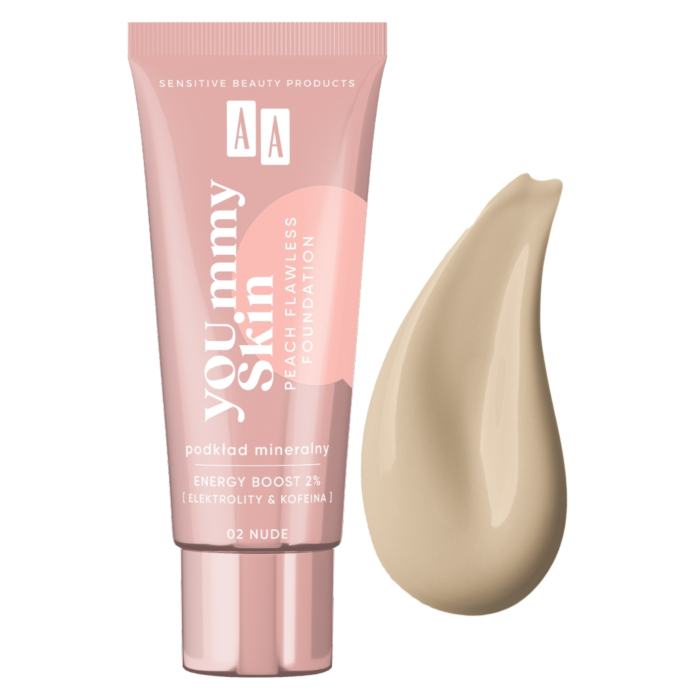AA YOU.mmy Skin Peach Flawless Podkład mineralny, 02 Nude
