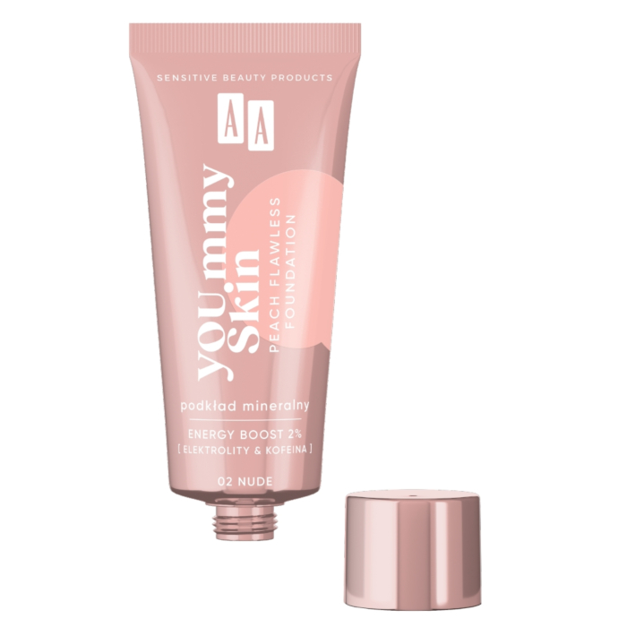 AA YOU.mmy Skin Peach Flawless Podkład mineralny, 02 Nude