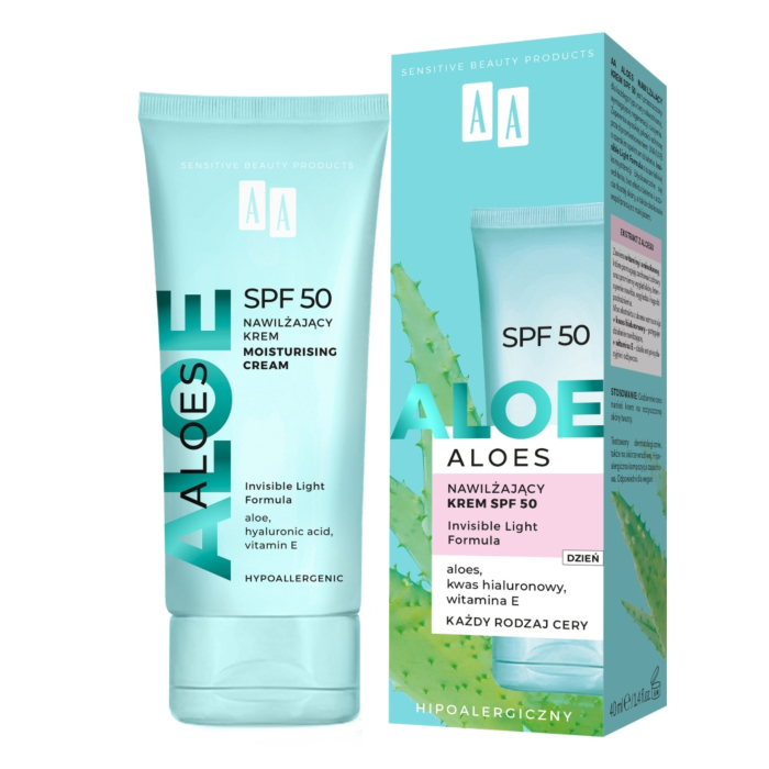 AA Aloes Nawilżający krem SPF 50