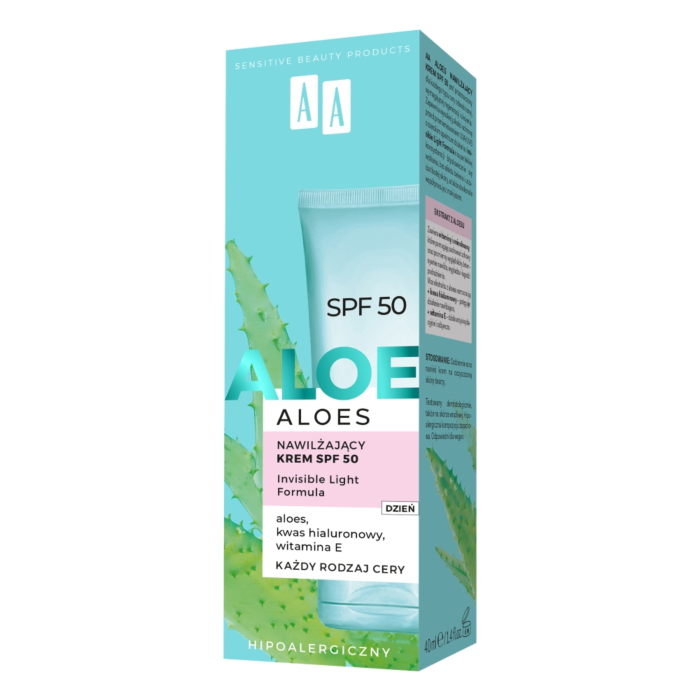 AA Aloes Nawilżający krem SPF 50