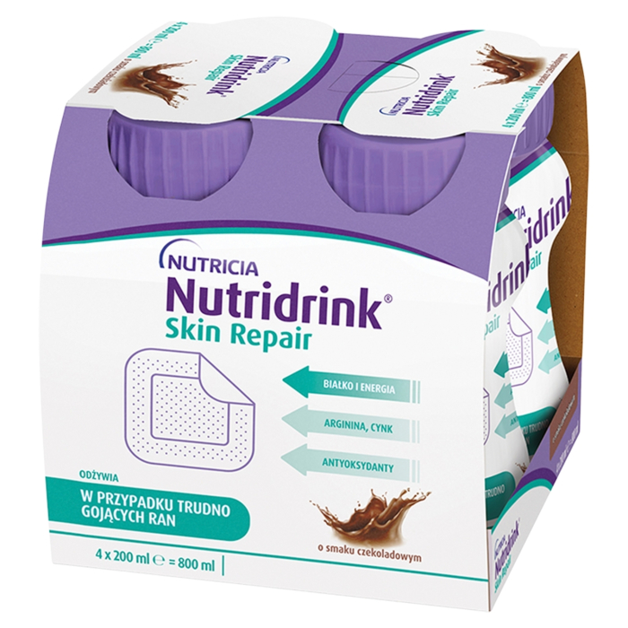 Nutridrink Skin Repair Płyn doustny Smak czekoladowy, 4x200 ml