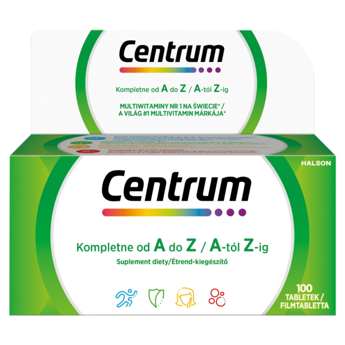 Centrum Kompletne od A do Z, Zestaw witamin i minerałów, 100 tabletek
