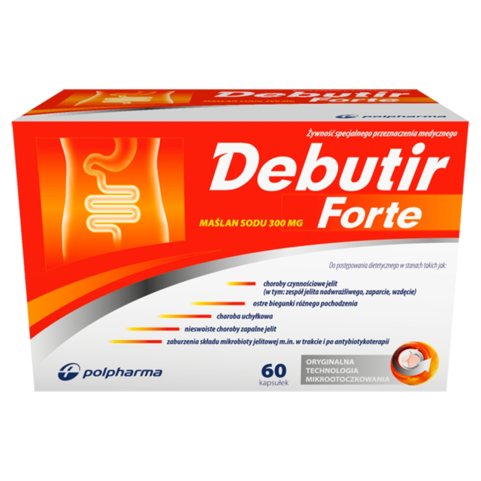 Debutir Forte, Maślan sodu 300 mg, Kapsułki