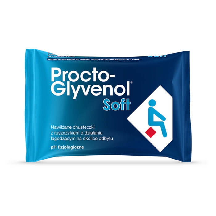 Procto-Glyvenol Soft, Chusteczki nawilżane dla osób z hemoroidami