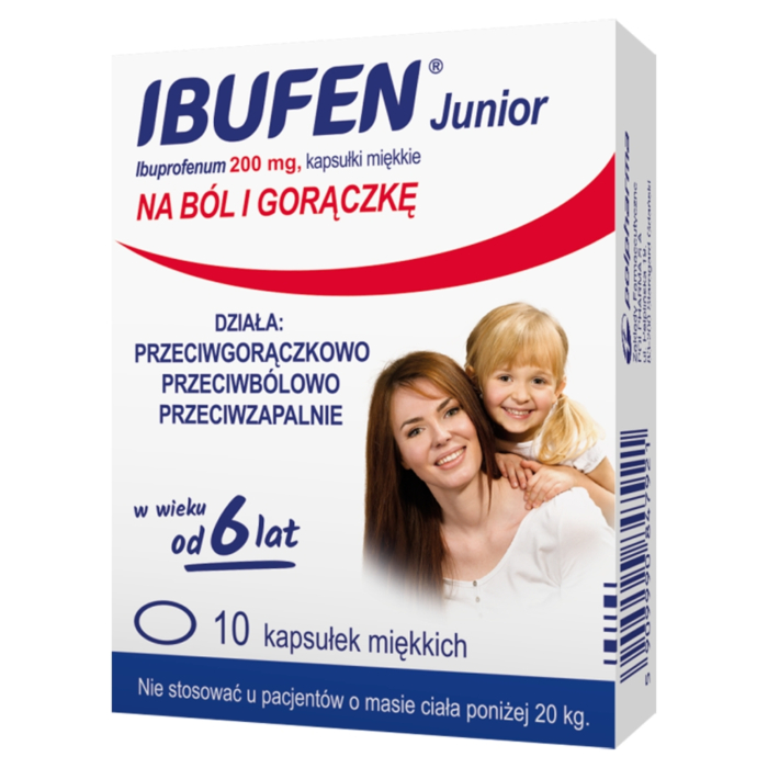 Ibufen Junior 200 mg, Kapsułki miękkie, 10 Sztuk