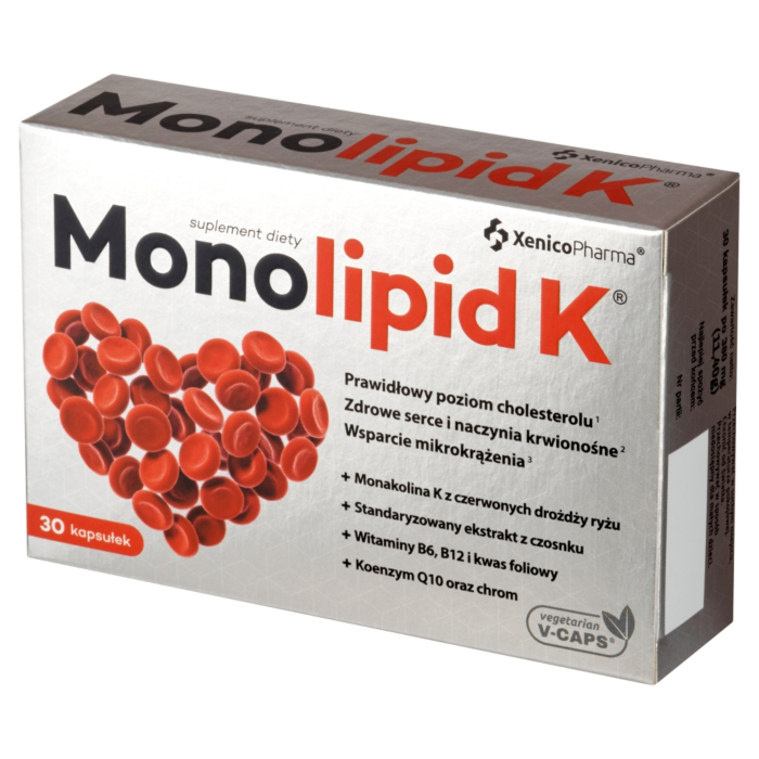 Monolipid K, Preparat na utrzymanie prawidłowego poziomu cholesterolu, Kapsułki