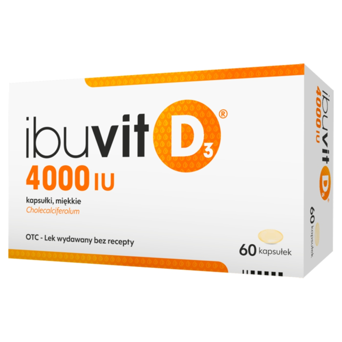 Ibuvit D3 4000 j.m., Witamina D, 60 kapsułek