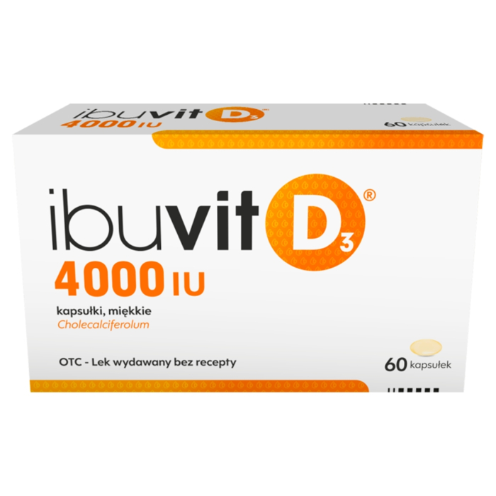 Ibuvit D3 4000 j.m., Witamina D, 60 kapsułek