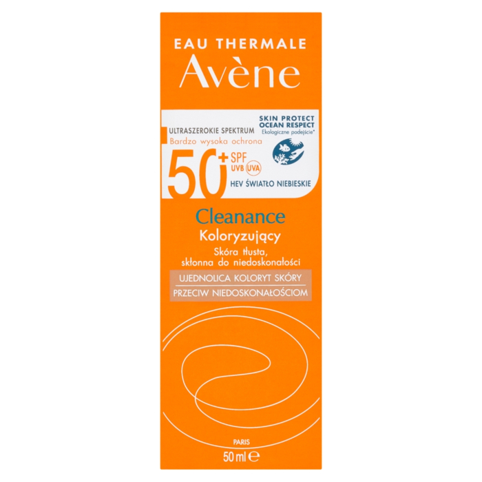 Avène Sun Bardzo Wysoka Ochrona Przeciwsłoneczna Cleanance koloryzujący SPF50+ 