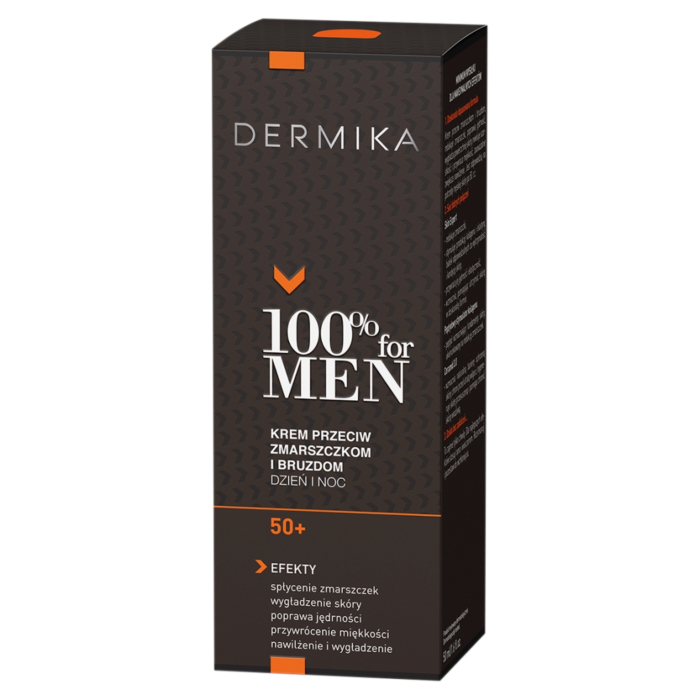 Dermika 100% For Men Krem przeciw zmarszczkom i bruzdom 50+ dzień/noc