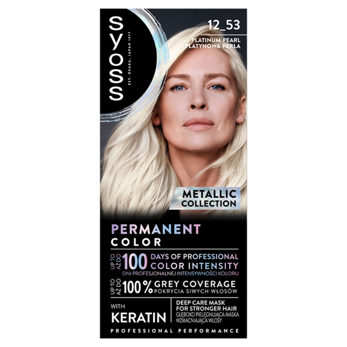 Syoss Metallic 12-53 Platinum Pearl - Farba do włosów