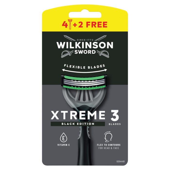 Wilkinson Xtreme3 Black Edition 4+2 Gratis