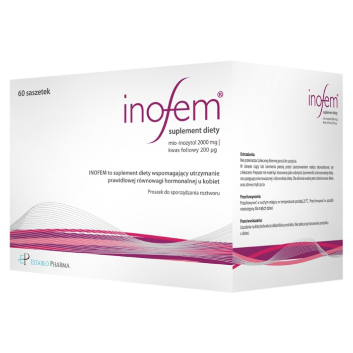 Inofem, Wspomaganie utrzymania prawidłowej równowagi hormonalnej u kobiet, Saszetki, 60 szt.