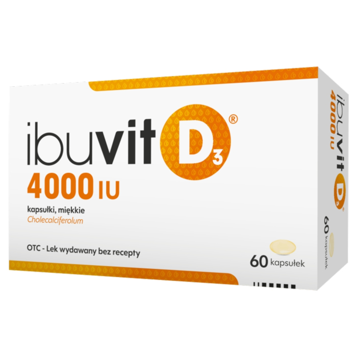 Ibuvit D3 4000 j.m., Witamina D, 60 kapsułek
