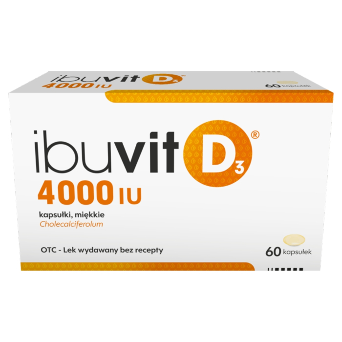 Ibuvit D3 4000 j.m., Witamina D, 60 kapsułek
